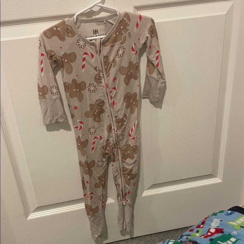 Bums & roses Gingerbread Print Convertible Romper
